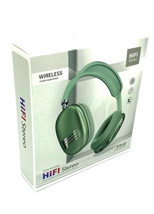 Навушники Bluetooth STN-02 з підтримкою TF-карти Зелені