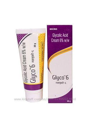 Крем для лица Glyco 6% Глико. Glycolic Acid Cream. С гликолево...