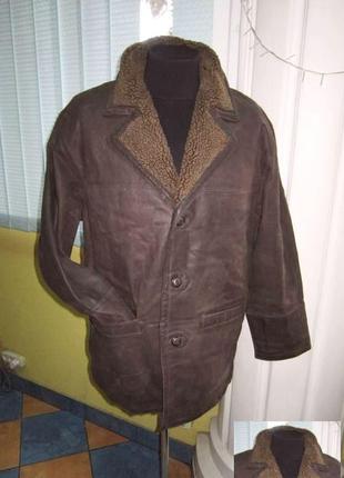 Большая тёплая мужская кожаная куртка l.o.g.g.  лот 844