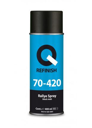 Краска Q-Refinish Rallye Spray в аэрозоли черная матовая (400мл)