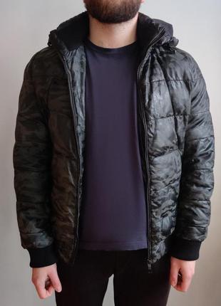 Тёплая мужская камуфляжнаяя куртка zara 🔥 с замерами