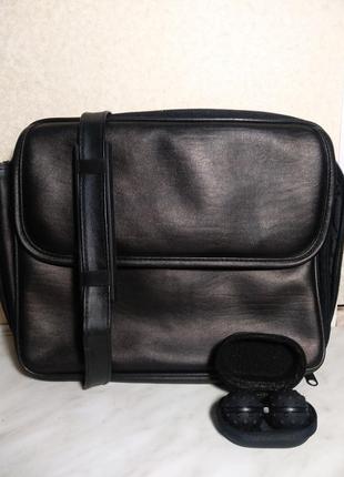 Сумка мужская через плечо бизнес сумка чёрная портфель
