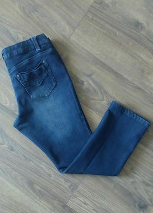 Темно-сині фірмові прямі укорочені джинси (george)