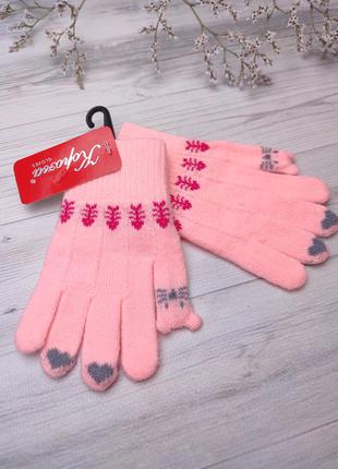 Супер мягкие одинарные перчатки для девочек на 2-4