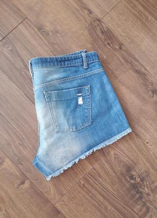 Фірмові короткі джинсові шорти з потертостями (costes denim)