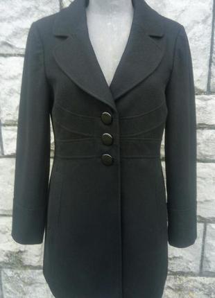 Фірмове чорне осіннє шерстяне пальто (george)