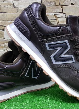 Мужские кроссовки New Balance Black/White ML574EGK ,кожа,оригинал