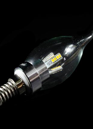 Лампочка світлодіодна LZ-32BO4 3W 3000K E14 свічка на вітру