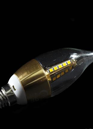 Лампочка светодиодная LED-5W E14 3000K свеча на ветру