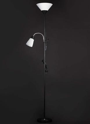 Светильник напольный торшер в стиле лофт на две лампы черный