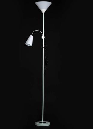 Світильник торшер у стилі лофт на дві лампи білий
