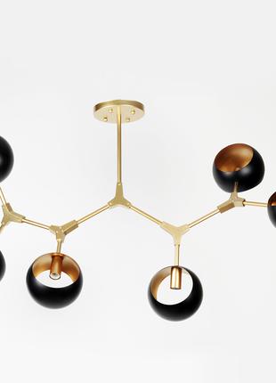 Люстра молекула шесть ламп в стиле лофт