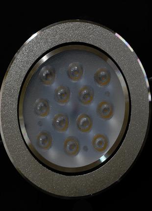 Светильник светодиодный точечный врезной потолочный 12W 2800-3...