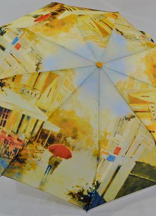 Женский зонт полуавтомат "живопись" на 9 спиц от фирмы "susino"