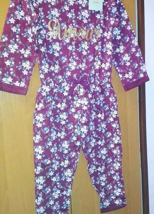Комбенизон ромпер костюм для девочки цветочный принт