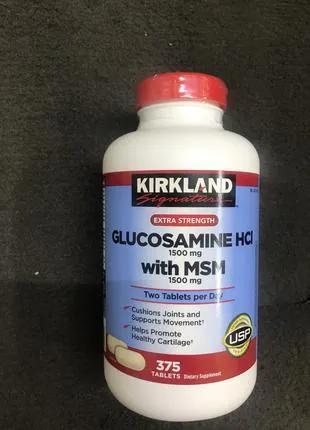 Глюкозамин глюкозамін МСМ Glucosamine MSM Kirkland США 375 шт.