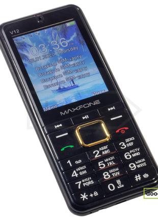 Мобильный телефон на 4 sim карты - MAXFONE V12 Black. Гарантия.