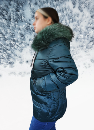 Зимняя женская куртка с капюшоном, большой размер, см.замеры в...