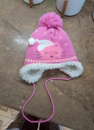 Детская теплая зимняя шапка