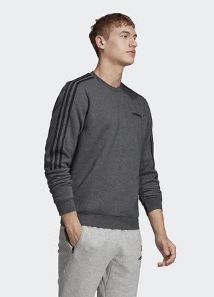 Мягкий легкий adidas джемпер 3-stripes crew