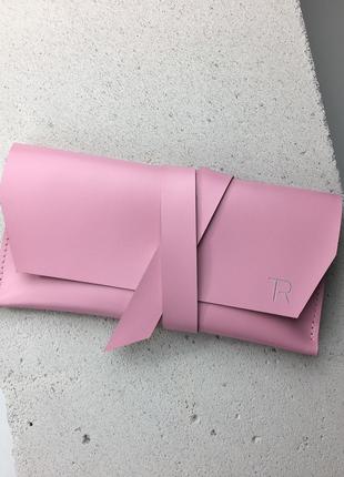 Женский кожаный клатч 1.0 TREBA Розовый
