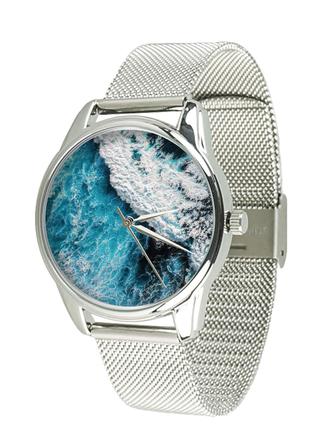 Часы ZIZ Океническая волна на металлическом браслете