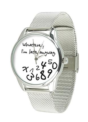 Часы ZIZ Late white на металлическом браслете