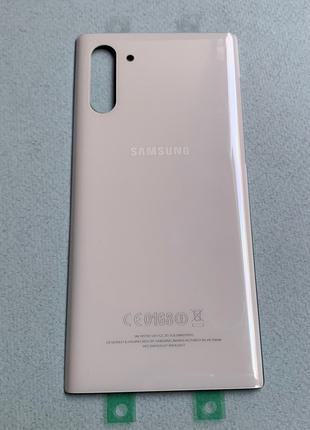 Samsung Galaxy Note 10 White белая задняя крышка N970 стекло н...