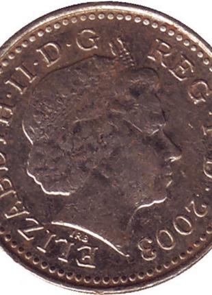 Монета 5 пенсов. 2003 год, Великобритания.