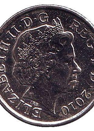 Монета 5 пенсов. 2010 год, Великобритания.