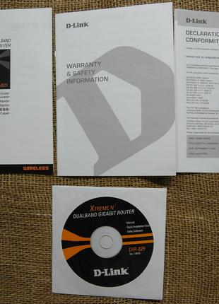 Мануал і диск для роутера D-Link DIR-825