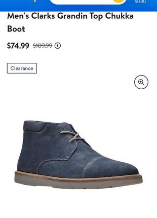 Чоботи clarks grandin top chukka boot. оригінал, нові, в кор...