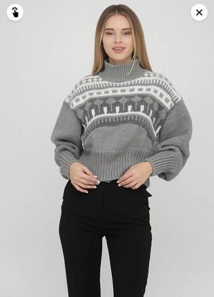 H&m вязаный свитер с узором