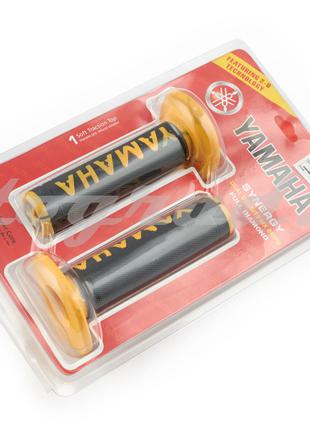 Ручки руля (грипсы) Yamaha (черно-желтые)