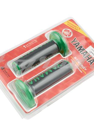 Ручки руля (грипсы) Yamaha (черно-зеленые)