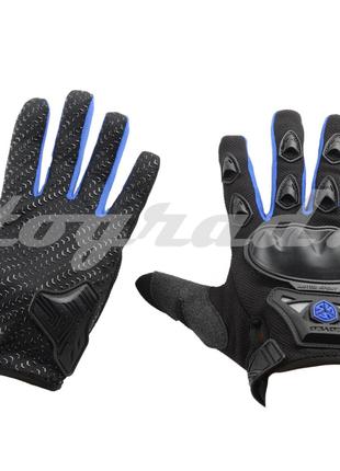 Мото перчатки mod:HD-09 синие текстиль SCOYCO