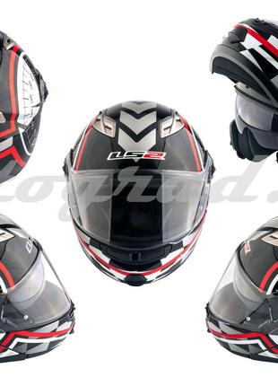 Шлем трансформер LS2 FF370 бело-черный + солнцезащитные очки