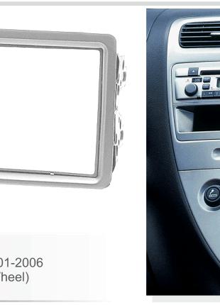 2-DIN перехідна рамка HONDA Civic 2001-2006 (Right Wheel/Silve...