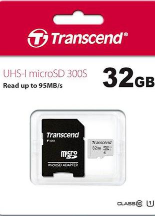 Карта памяти Transcend microSDHC 32GB UHS-I class 10, Transcen...