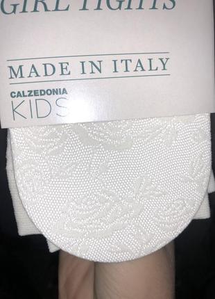 Дитячі білі колготки calzedonia.