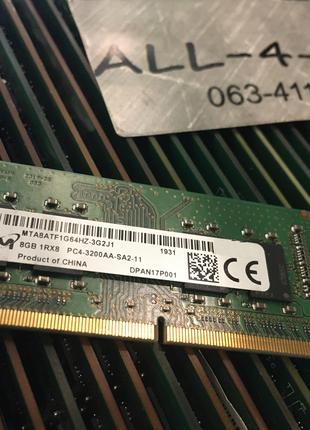 Оперативна пам`ять MICRON DDR4 8GB SO-DIMM 1.2V 1Rx8 PC4 - 256...