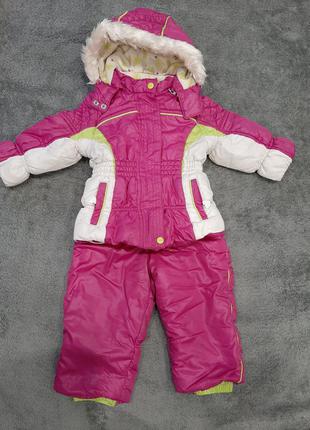 Детский термо набор(курточка и штаны на подтяжках) зимний chicco