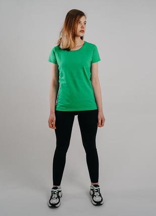 Базова яскраво-зелена жіноча футболка 100% бавовна (25 кольорів)