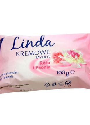 Крем-мыло твердое Linda Роза и пион, 100 г