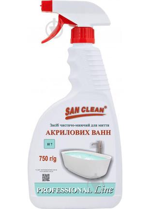 Засіб SAN CLEAN (Сан Клин) для миття акрилових ванн, джакузі і...