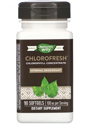Natures Way,Chlorofresh,концентрований хлорофіл,Хлорофреш 90