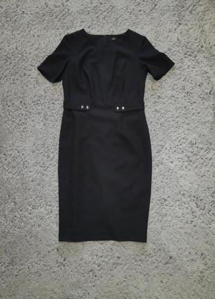 Черное платье карандаш, деловое полатье, строгое платье