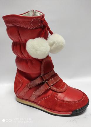 Розпродаж !!! зимові шкіряні чоботи черевики для дівчинки tifl...