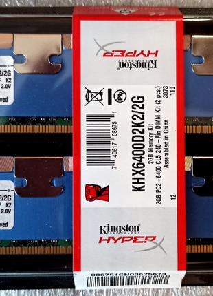 Память Kingston 2 x 1 Гб DDR2-800 HyperX
