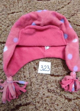 323. теплая шапочка для девочки.